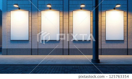 Wall Sign Mockup On Building 125763354