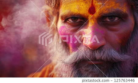 Serene Moment Of A Sadhu Holy Man Serene Moment Of A Sadhu Holy Man 125763446