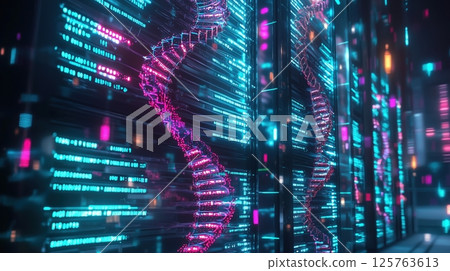 Digital DNA reflects the future of information Digital DNA reflects the future of information 125763613