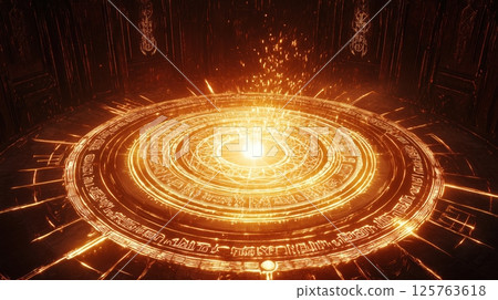 The sealed chamber where ancient magic awakens 125763618