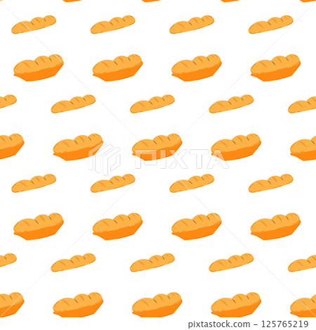 White bread seamless pattern on white background White bread seamless pattern on white background 125765219