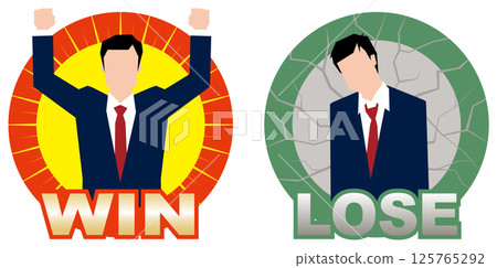 Male businessmen winners and losers Male businessmen winners and losers 125765292