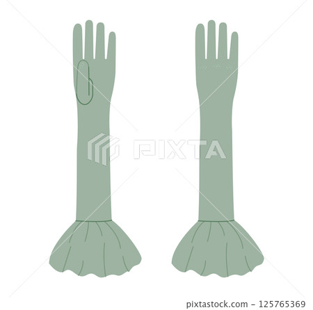 Opera Gloves warm Elbow length boot type evergreen jade cartoon Fashion hand accessory clothing technical illustration Opera Gloves warm Elbow length boot type evergreen jade cartoon Fashion hand accessory clothing technical illustration 125765369