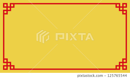 Red and gold chinese style vector frame background illustration material Red and gold chinese style vector frame background illustration material 125765544