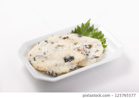 Wood ear mushroom tempura (fish paste product) Wood ear mushroom tempura (fish paste product) 125765577