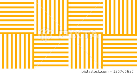 Straight intersecting perpendicular yellow horizontal and vertical lines. Ramen, pasta or noodle pattern. Spaghetti texture. Traditional Italian, Chinese of Japan food print. Vector illustration Straight intersecting perpendicular yellow horizontal and vertical lines. Ramen, pasta or noodle pattern. Spaghetti texture. Traditional Italian, Chinese of Japan food print. Vector illustration 125765655