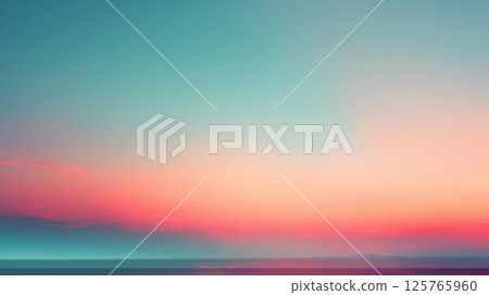 柔和漸層的日落天空 125765960