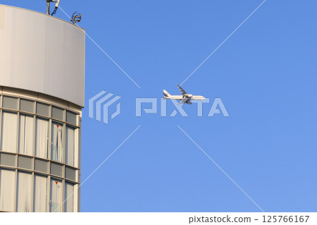 從羽田機場起飛的客機 125766167