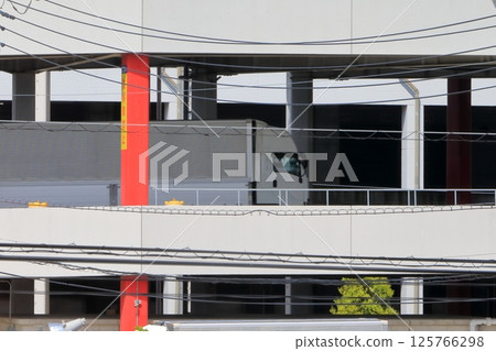Logistics center and trucks 125766298