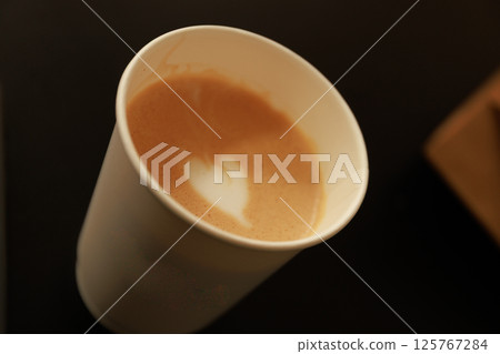 Minimalist Coffee and Modern Workspace Aesthetic 125767284