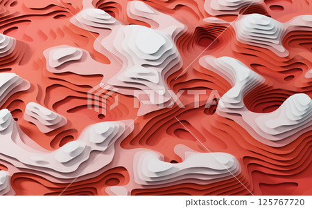 striped, topographical, valley 125767720