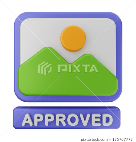 3d image picture photo icon illustration 125767772