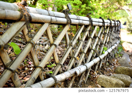 Ryoanji fence (diagonal view) Ryoanji fence (diagonal view) 125767975