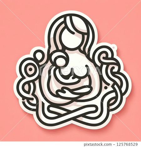 Mother and Child Embrace for Mothers day with Generative AI. Mother and Child Embrace for Mothers day with Generative AI. 125768529