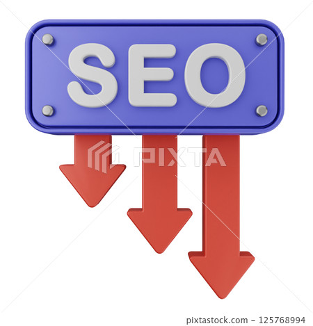 3d search engine optimization icon 125768994