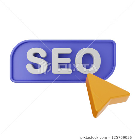 3d search engine optimization icon 125769036