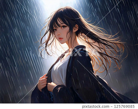 路燈照亮了這令人震撼的時刻 125769085