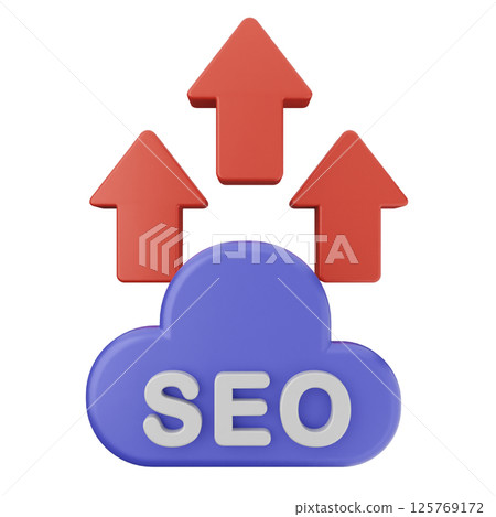 3d search engine optimization icon 125769172