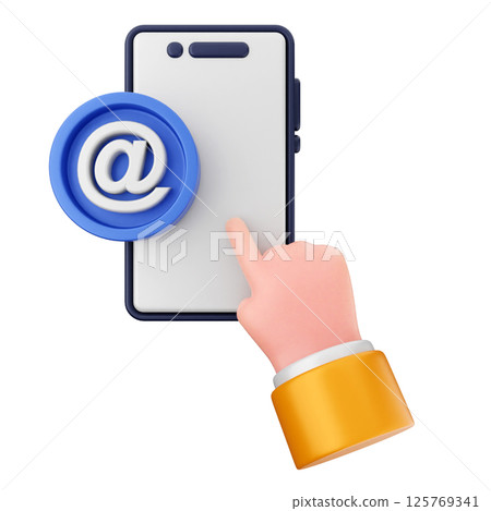 3d smartphone icon email address 3d smartphone icon email address 125769341