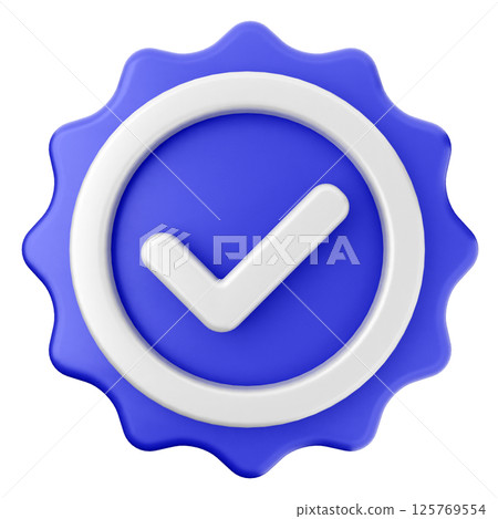 3d verification check mark approve 3d verification check mark approve 125769554