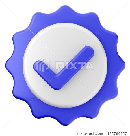 3d verification check mark approve 3d verification check mark approve 125769557