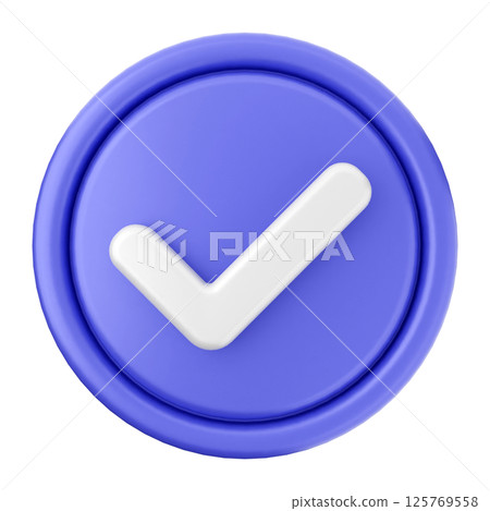 3d verification check mark approve 3d verification check mark approve 125769558