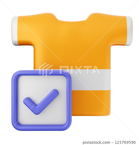 3d verification check mark approve cloth 3d verification check mark approve cloth 125769590