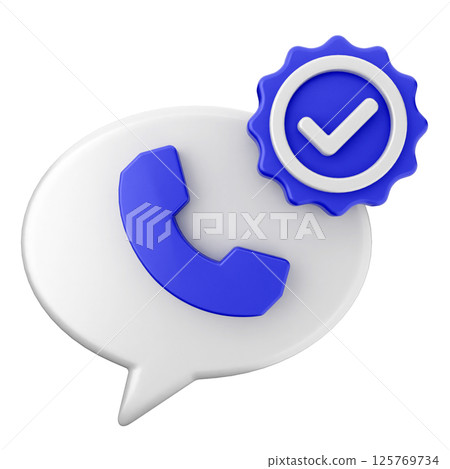3d verification check mark approve chat call 125769734
