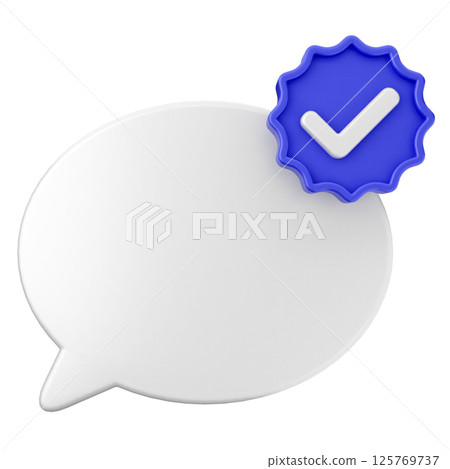 3d verification check mark approve chatting 125769737