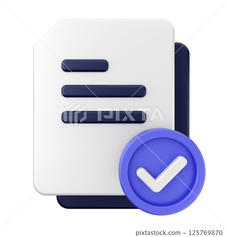 3d verification check mark approve file 3d verification check mark approve file 125769870
