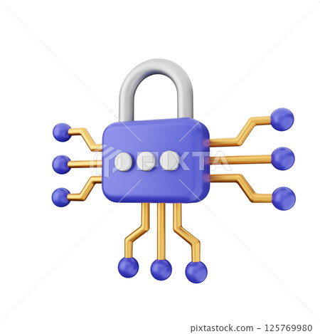 3d security system protection safety firewall 125769980