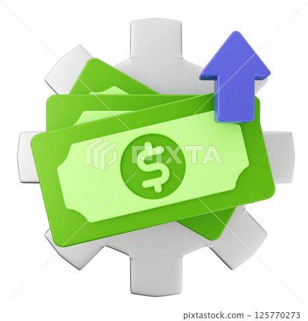 3d money investment icon 125770273