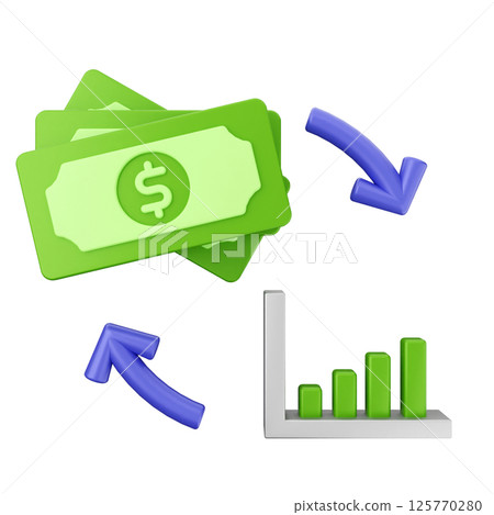 3d money investment icon 3d money investment icon 125770280