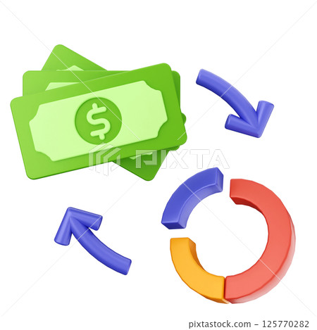 3d money investment icon 3d money investment icon 125770282