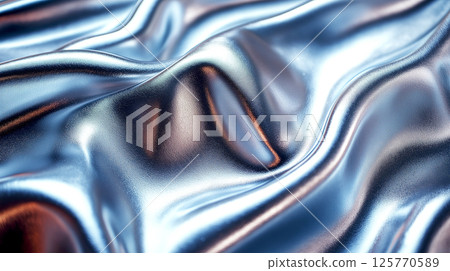 Silver leather Metallic fabric texture background. Intense highlight. 125770589