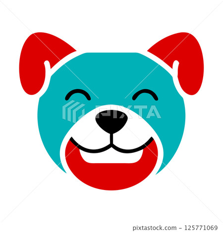 Happy Bulldog Mascot Silhouette Vector Icon Fierce Logo Design for T-Shirt Sports Teams and Bold Branding Happy Bulldog Mascot Silhouette Vector Icon Fierce Logo Design for T-Shirt Sports Teams and Bold Branding 125771069