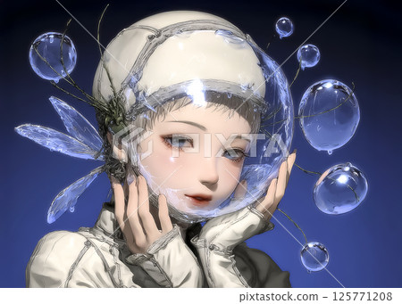 史萊姆妖精插畫素材 125771208