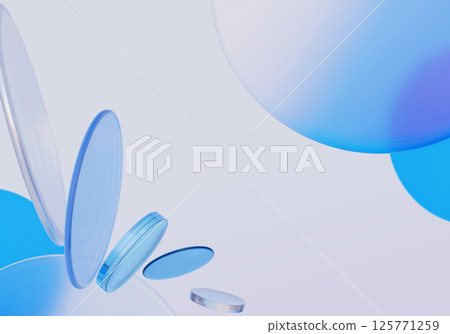 sky Blue color glassmorphism background 3D image sky Blue color glassmorphism background 3D image 125771259