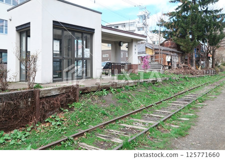Ironai Station on the former Temiya Line in Otaru City 125771660