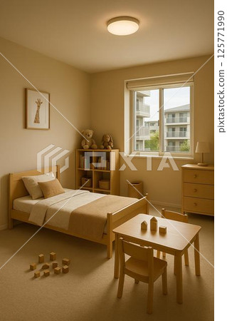 Sophisticated children's room interior in an apartment Sophisticated children's room interior in an apartment 125771990