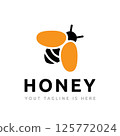 Sweet Honey Bee Insect Nature Animal Flying Wings Logo Template 125772024