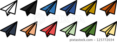 Paper plane graphic illustration 125772034