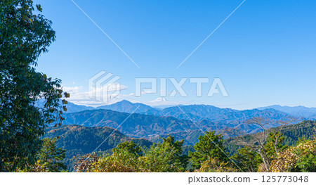 Mount Fuji as seen from the summit of Mount Takao 125773048