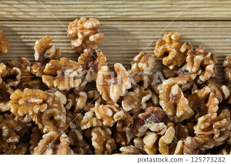 Dried kernels of walnuts Dried kernels of walnuts 125773282