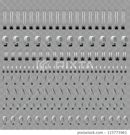 Metallic Hooks Set Vector Metallic Hooks Set Vector 125773961