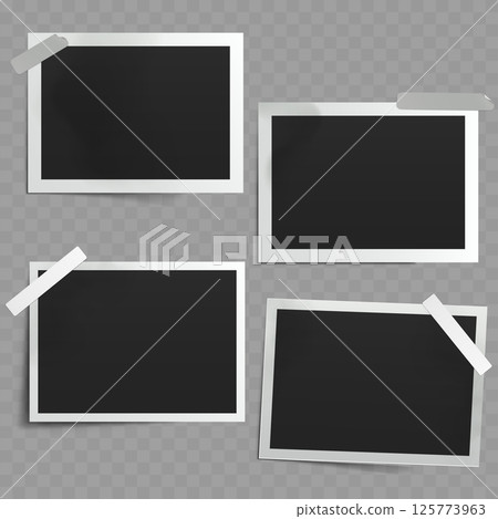 Polaroid Frames with Tape Vector Polaroid Frames with Tape Vector 125773963