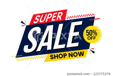 Big Sale Tag. Special offer, big sale, discount, best price, mega sale tag. Mega Sale Tag. Vector Illustration 125775379