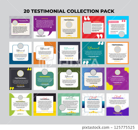 Collection Pack of Testimonial or Client Review Vector Design Template Collection Pack of Testimonial or Client Review Vector Design Template 125775525