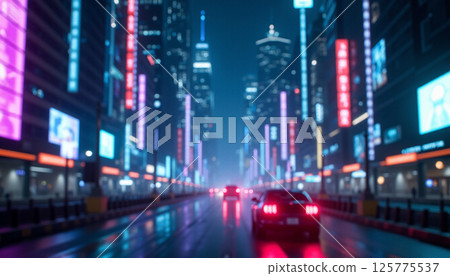 car running in the city car running in the city 125775537