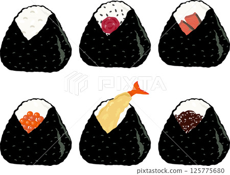 Onigiri set, seaweed roll Onigiri set, seaweed roll 125775680